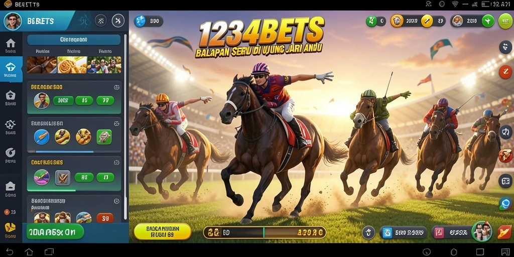 Tampilan gameplay Racing yang mendebarkan dan penuh kecepatan.