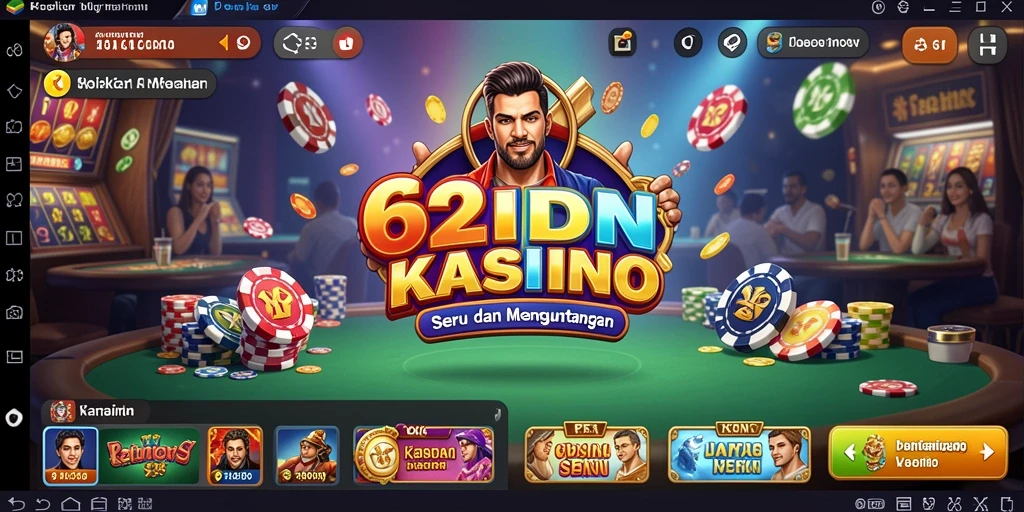 Tampilan utama 62IDN dengan berbagai fitur gameplay Kasino.