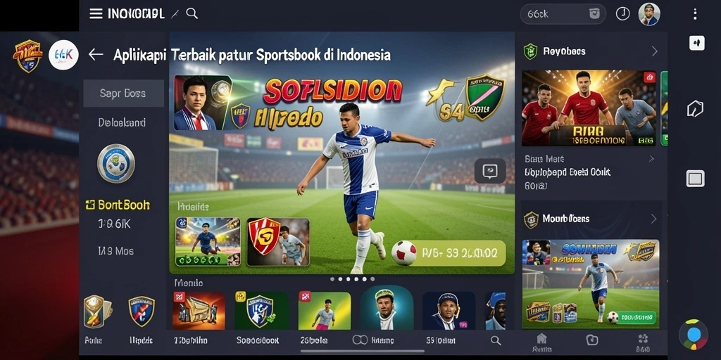 Tampilan menarik dari fitur taruhan Sportsbook di 66K.