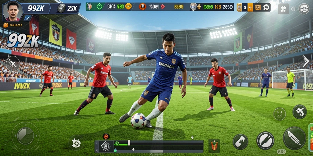 Tampilan gameplay mengasyikan dalam 99ZK yang penuh aksi.