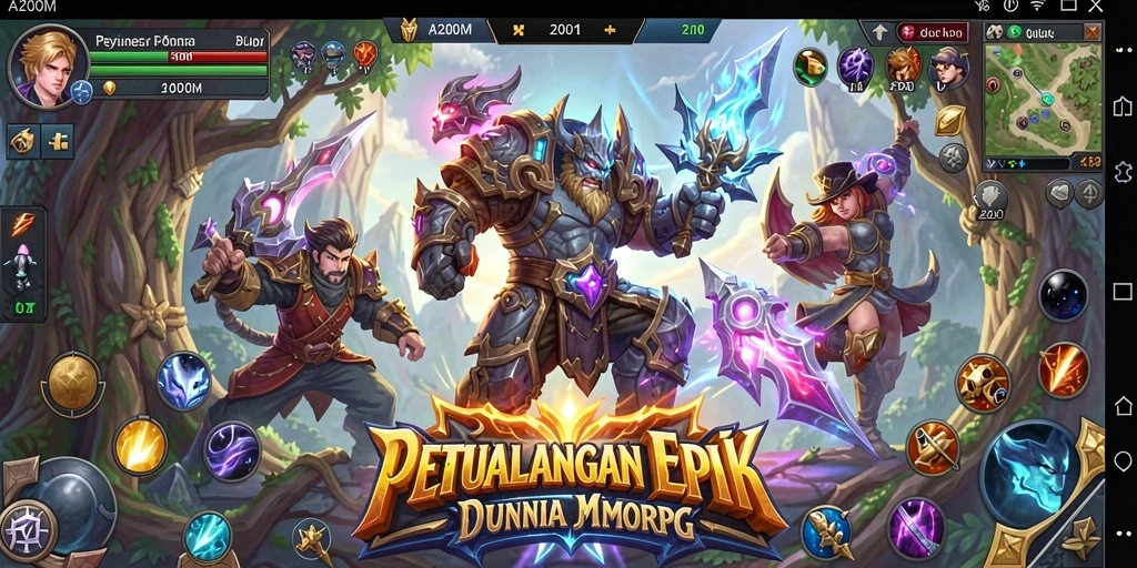 Tampilan gameplay A200M yang mendebarkan dan penuh aksi.