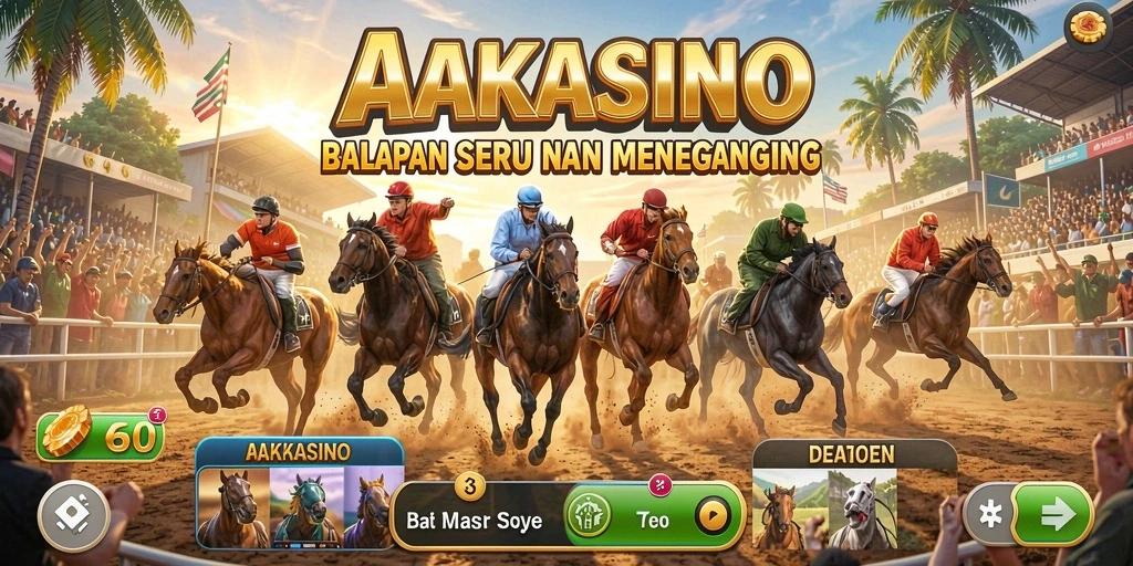 Tampilan gameplay AAKASINO yang mendebarkan saat balapan.