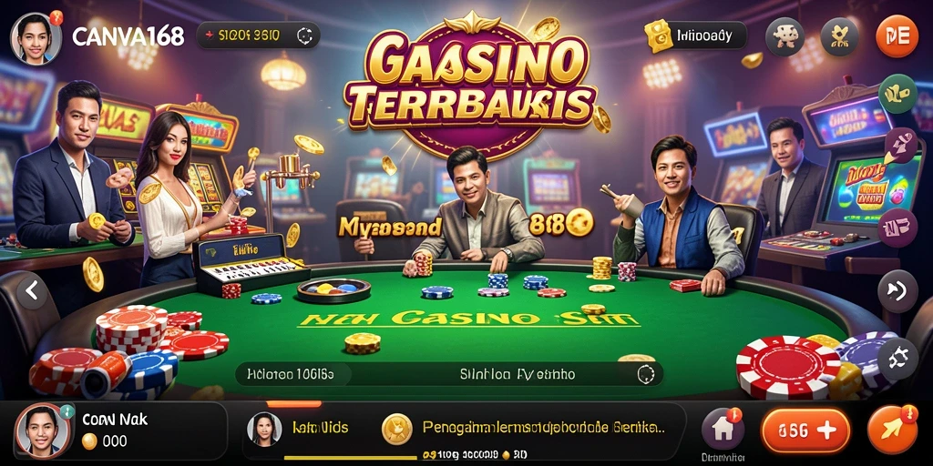 Tampilan gameplay seru di aplikasi Kasino CANVA168.