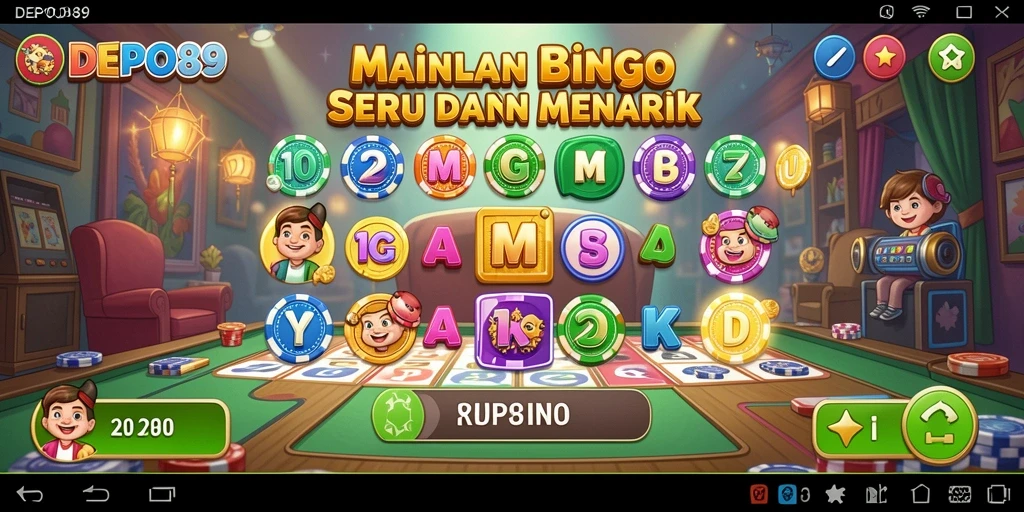Tampilan gameplay seru dalam DEPO89 saat bermain Bingo.