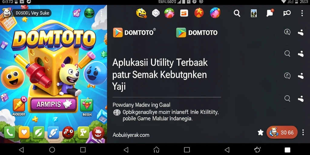 Tampilan antarmuka aplikasi DOMTOTO yang intuitif dan fungsional.