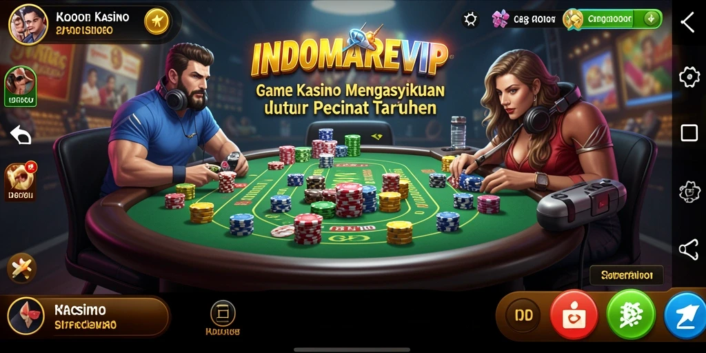 Tampilan gameplay menyenangkan di INDOMAREVIP dengan berbagai permainan Kasino.