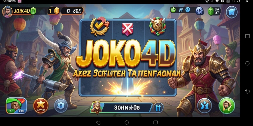 Screenshot menunjukkan aksi intens dan strategi dalam JOKO4D.