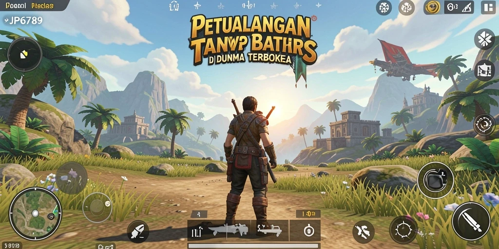 Screenshot mendemonstrasikan aksi mendebarkan dalam dunia Open World JP6789.