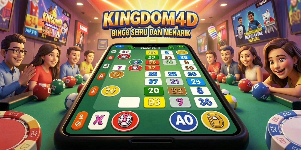 Screenshot utama KINGDOM4D menampilkan gameplay Bingo yang seru.