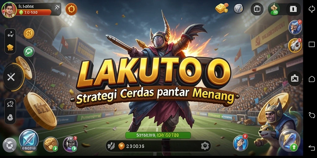 Screenshot gameplay menarik dari LAKUTOTO yang menunjukkan pertempuran strategi.
