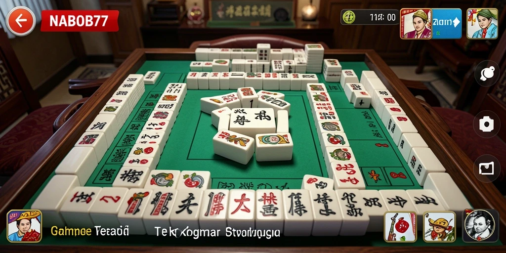 Tampilan gameplay NABOB77 yang seru dan menantang di Mahjong.