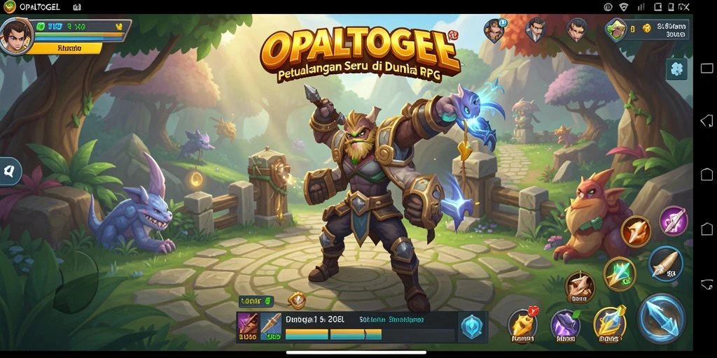 Tampilan screenshot OPALTOGEL menampilkan aksi seru dalam pertarungan RPG.