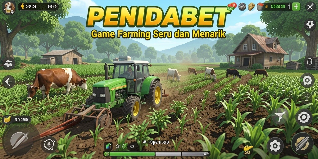 Screenshot gameplay <strong>PENIDABET</strong> menampilkan aktivitas bertani yang seru.