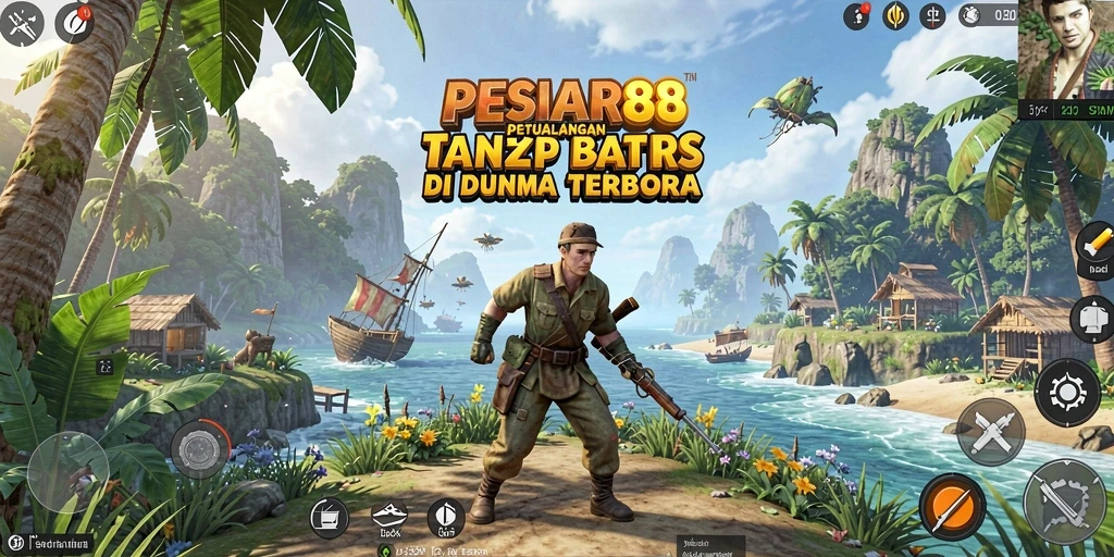 Screenshot PESIAR88 menunjukkan pemandangan luas dan grafis yang memukau dalam permainan Open World.