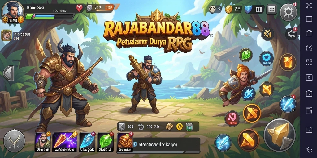 Tangkapan layar RAJABANDAR88 menampilkan aksi pertempuran seru dan visual yang memukau.